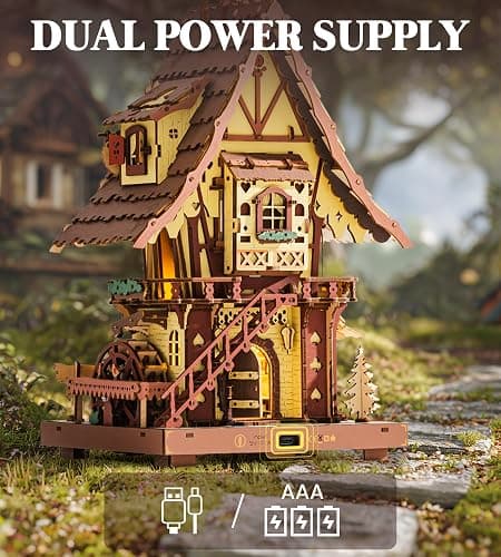 ROKR Cuckoo Clock Mechanical 3D Wooden Puzzle Kit for Adults, DIY Wooden Clock Model Building Set, Unique Home Decor Gift for Women Men thumbnail 5