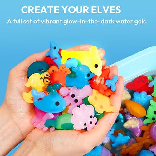 Klever Kits Glow-in-The-Dark Water Gel Kit, Magic Fairy Water Pets Toy Kit with 10 Gels(7 Glow-in-The-Dark Gels), 12 Molds, Preserving Bottle, DIY STEM Craft Kits, Arts and Crafts for Kids thumbnail 4