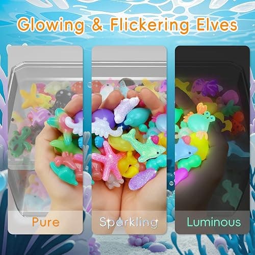 Timetome Magic Water Elf Toy Kit for Kids – 20 Gels (11 Normal + 6 Glow + 3 Glitter) &10 Molds DIY Squishy Maker, Aqua Puffs, Water Toys & Pets, Aqua Fairy Gel Kit, Birthday Gift for Boys & Girls 3+ thumbnail 4