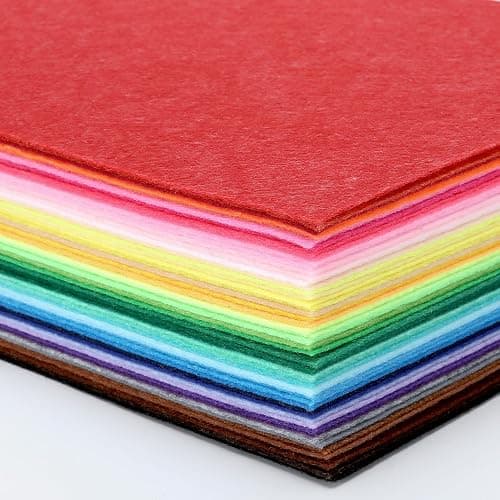KaKaPops Thin Felt Fabric Sheets, Assorted Colors Stiff Felt Sheets for Crafts DIY Patchwork Sewing Projects Decoration (Stiff 50 Colors, 8×12 inches) thumbnail 4