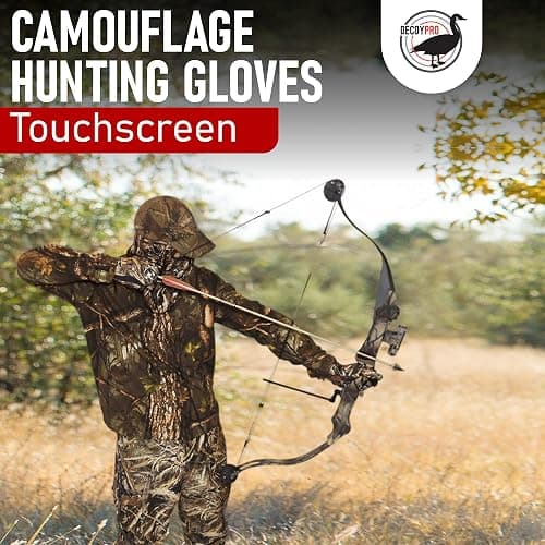 DecoyPro Men’s Camo Touchscreen Hunting Gloves – Lightweight, Thin, High-Performance Hunting Gear – L/XL thumbnail 5