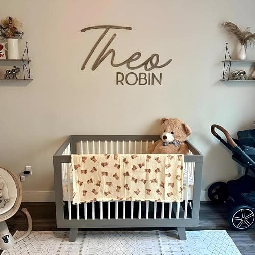 Personalized Name Sign for Nursery - Custom Wooden Name Signs for Kids Room, Personalized Nursery Name Sign - Perfect Baby Room Decor, Wall Name Decoration & Wedding signs, Family Name Signs thumbnail 2