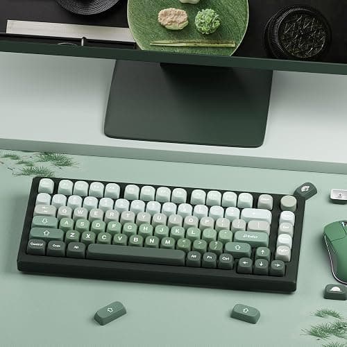 XVX Matcha Wagashi PBT Keycaps-MOA Keycap, Custom Keyboard Keycaps 60 65 75 100 Percent, 5 Side Dye Sublimation Keycap, 132 Keys Key caps Set for Cherry Gateron MX Switches Keyboards, Gradient Green thumbnail 6