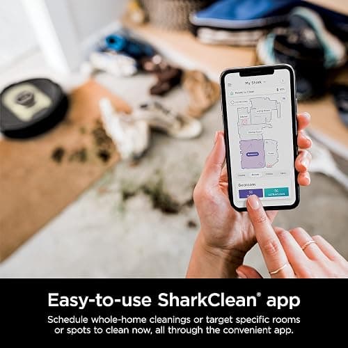 Shark AV2501AE AI Robot Vacuum with XL HEPA Self-Empty Base, Bagless, 60-Day Capacity, LIDAR Navigation, Perfect for Pet Hair, Compatible with Alexa, Wi-Fi Connected, Carpet & Hard Floor, Black thumbnail 10