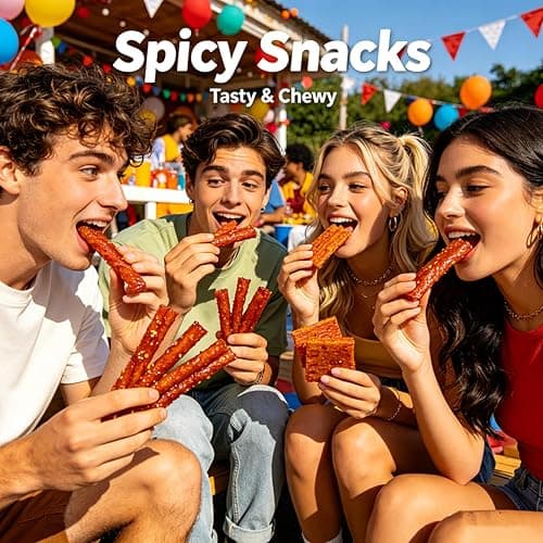 4 Pcs Latiao Spicy Gluten Strips,Chinese Special Casual Spicy Snack Food, Made From Wheat/Chili/Spice, Low Sugar and Low Calories, Best Vegan,Casual Office Outdoor Parties Snacks(100gx4) (4-pack-1) thumbnail 6