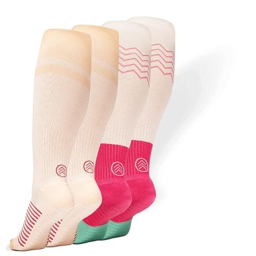 Gripjoy Compression Socks with Grips, 15-20mmHg, Support & Stability for Circulation, Travel, Pregnancy, Nurses - Image 1