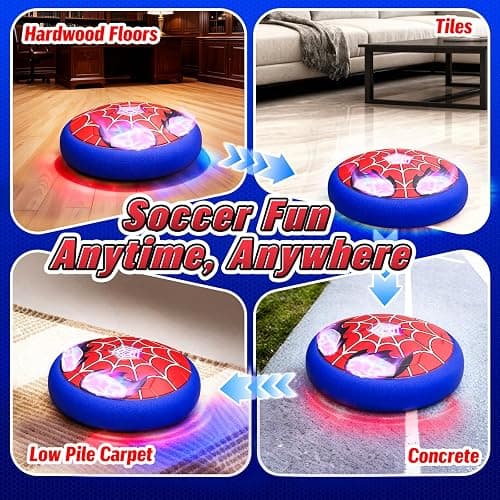 Hover Football Toys for 3-12 Year Old Boys, Football Gifts for Boy with Flashing Eyes & Web, 3 4 5 6 7 8 10 Year Old Boys Gifts Spider Kids Toys Age 3-9 Indoor Party Games Birthday Christams Present thumbnail 6