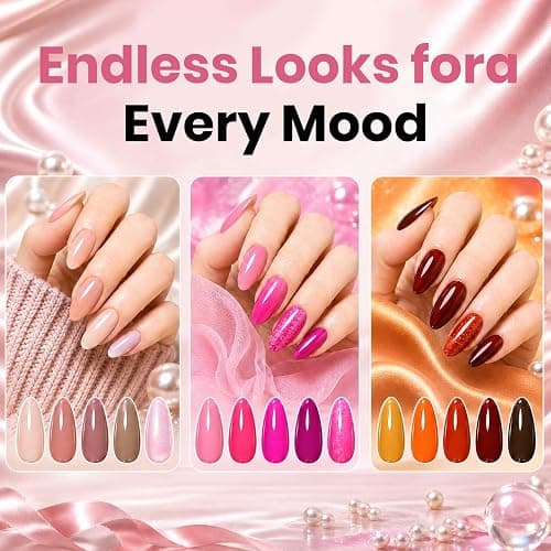 beetles Gel Polish Set Vivid Seasons - Summer Gel Nail Polish Set 36 Colors Pink Yellow Green Purple Jelly Shades 45pcs with Base & Top Coat UV LED Soak Off DIY Salon Gift for Women | 45 Pcs Gel Polish Kit with Pink Yellow Green Purple Shades, 4pcs Base Top Coats for Diy Uv Led Manicures thumbnail 5