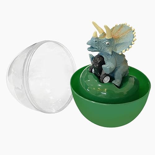 Cherislpy 4 Pack Jumbo Dinosour Eggs with Dinosaur Pull Back Cars Dinos Vehicles Toys Inside for Kids Boys Girls Goodie Bag Christmas Stocking Stuffers Treasure Box Classroom Prizes Carnival Gifts thumbnail 4