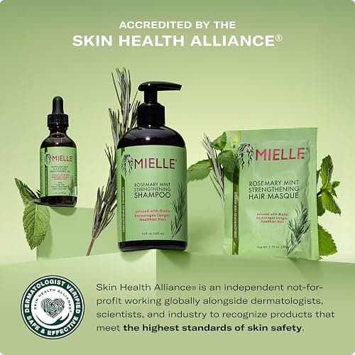 Mielle Organics Rosemary Mint Strengthening Shampoo and Conditioner Infused with Biotin, Cleanses and Helps Strengthen Weak and Brittle Hair, 12 Ounces thumbnail 2