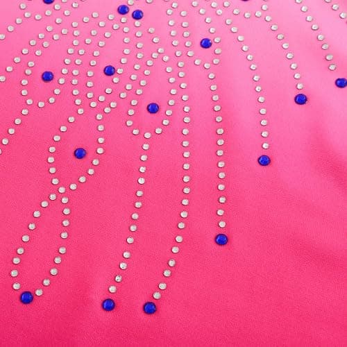Wuchxiaen Gymnastics Leotards for Girls Set, Gradient Dance Unitards Biketards Outfit with Shorts Hairband thumbnail 6