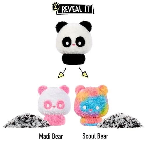 Fluffie Stuffiez Panda Large Collectible Feature Plush 11" - Surprise Reveal Unboxing with Huggable ASMR Fidget DIY Fur Pulling, Ultra Soft Fluff thumbnail 5
