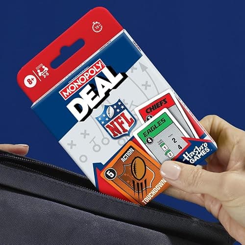 Monopoly Deal NFL Edition Game | Officially Licensed NFL Card Game for Families and Kids | Ages 8+ | 2-5 Players | 15 Mins. | Football Games thumbnail 8