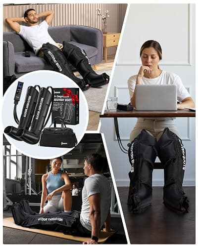 YINGGG Air Leg Massager with Compression: Professional Full Compression Boots with Adjustable 9 Intensities, Leg Massager for Circulation and Fatigue Relief for Post-Workout(Medium) thumbnail 6