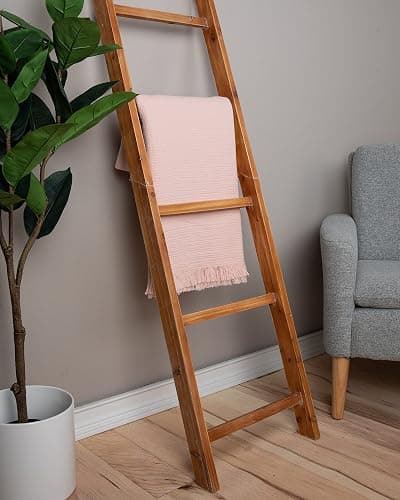 Sticky Toffee Blush Pink Muslin Throw Blanket with Fringe, Oeko-Tex Cotton Muslin Blankets for Adults, Soft Lightweight and Breathable for Couch Bed or Sofa, 50 in x 60 in - Muslin Blush Pink thumbnail 4