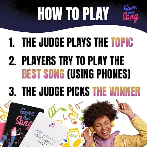 Game That Song - Music Party Game for Adults & Families | Card Game for Game Night | Compete to Play the Best Song | 3-6 Players or Groups thumbnail 3