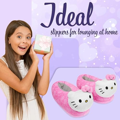 Hello Kitty Slippers for Girls Teens 3D Kawaii House Shoes Non Slip Anime Gifts thumbnail 2