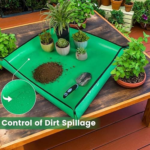 HNXTYAOB Repotting Mat for Indoor Plant Transplanting and Mess Control 27"x 27" Thickened Waterproof Potting Tray Foldable Succulent Potting Mat Portable Gardening Mat Garden Gifts for Women & Men thumbnail 4