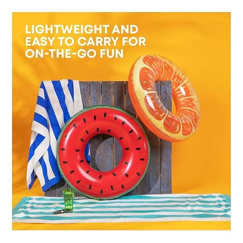 SPLASH! Inflatable Swimming Ring 90cm - Durable PVC Inflatable Ring Pool Float, Supports up to 80kg - Pool Inflatables for Adults and Kids - Certified Safe, Easy to Deflate Inflate thumbnail 5