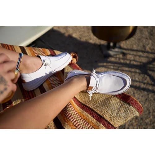 HEYDUDE Women's Wendy Stretch Canvas Slip On Shoes | Easy On Loafer | Elastic Laces, Breathable Canvas Upper, Removable Foam Insole, Flexible Outsole, Lightweight Packable Construction thumbnail 7