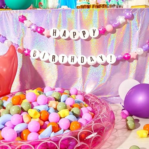 GOGOSO Ball Pit Balls Stars Moon Shapes Plastic Pitballs for Toddler Play Tent Baby Photo Props Kids Pool Water Toys Kiddie Pool Party Decor,Orange Green Blue,100pcs thumbnail 2