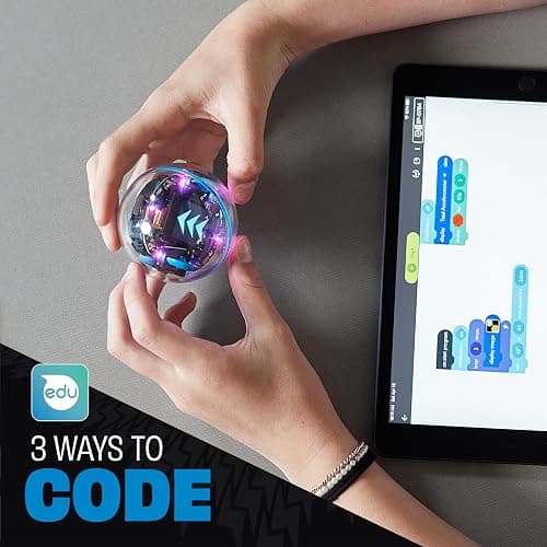 Sphero Bolt+: Coding & AI Learning Robot – Program with Draw, Blocks, Python & Javascript – Animated LCD Display – Ages 8+ – Durable, Qi Charging, Waterproof thumbnail 4