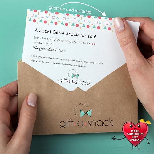 Gift A Snack - Snack Box Variety Pack Care Package + Greeting Card (40 Count) Graduation Birthday Sweet Treats Gift Basket, Candies Chips Crackers Bars Office Food Assortments & Variety Gifts thumbnail 7