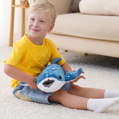 Mukouxun 18.5 inch Whale Shark Stuffed Animal Whale Shark Plush Whale Shark Kids Plush Toy Pillows Stuffed Blue Whale Doll thumbnail 5