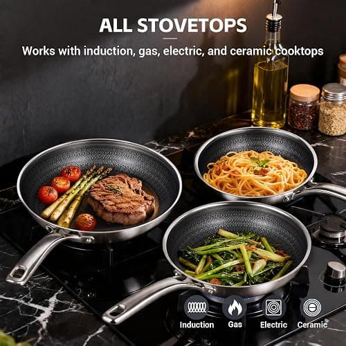 Stainless Steel Frying Pan Set thumbnail 8