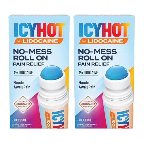 Icy Hot Maximum Strength Lidocaine No-Mess Pain Relief Liquid, No-Mess Applicator, 2.5 Ounces, 2 pk - Image 1