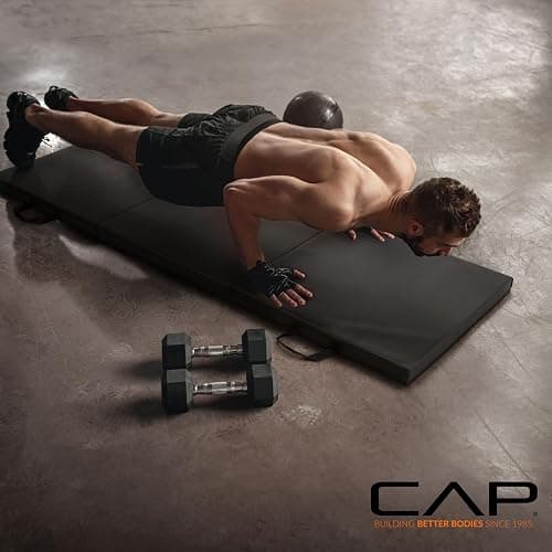 CAP Barbell All Purpose Folding Anti Tear Exercise Training Aerobic Fitness Gym & Gymnastics Balance Mat | Multiple colors thumbnail 6