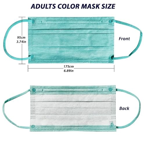 ANYGUARD Colored Disposable Face Mask, Pack of 50, Breathable 3-Ply Face Mask (Cotton Candy) thumbnail 7