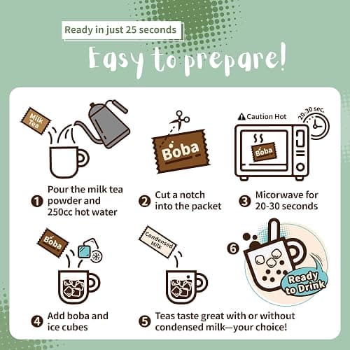 Flavfar Thai Milk Tea Kit – Now with No Added Condensed Milk | Instant Brown Sugar Boba, Low Calorie, Authentic Bubble Tea from Taiwan – 5 Servings thumbnail 8