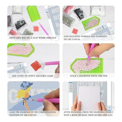 JWVK Western Coastal Cowgirl Beach Diamond Art Kits 4 Pack, Blue Ocean Howdy DIY Diamond Gem Painting Art Kits for Girls Kids Adults Beginners, Coastal Cowgirl Granddaughter Room Decor 10x11.8 Inch thumbnail 4