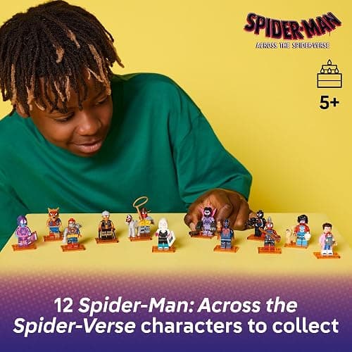 LEGO Minifigures Spider-Man: Across The Spider-Verse 6 Pack - Spider-Man Toys for Boys & Girls, Ages 5+ - Pretend Play Action Figures for Kids - Gift for Birthdays - 66797 thumbnail 2