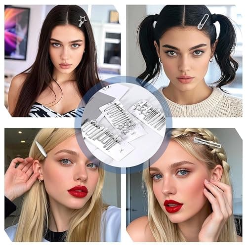 silver barrettes - amazon & temu thumbnail 5