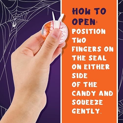 30 Gummy Eyeballs, Spooky Halloween Eyeball Candy in 4 Flavors, Soft Gummies with Jelly Filling, Individually Wrapped, By 4YoreElves (19 oz) thumbnail 3