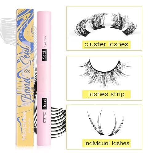 Lash Glue Bond and Seal Long Lasting Strong Hold Waterproof 2 in 1 Cluster Eyelash Glue for DIY Lash Extensions by Mavphnee thumbnail 7
