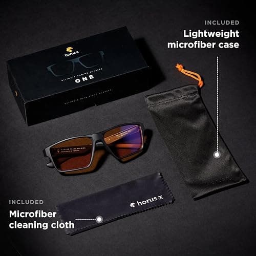 Horus X • Blue Light Glasses Men Women | Blue Light Blocking Glasses for Screen Anti-Fatigue & Eye Migraine | Gaming and Urban Glasses V3 thumbnail 7