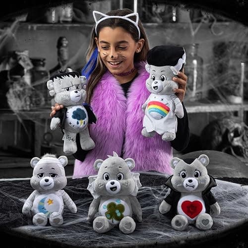 Care Bears Universal Monsters Fun Size Plush - Black & White - Good Luck Bear as Creature from The Black Lagoon thumbnail 2
