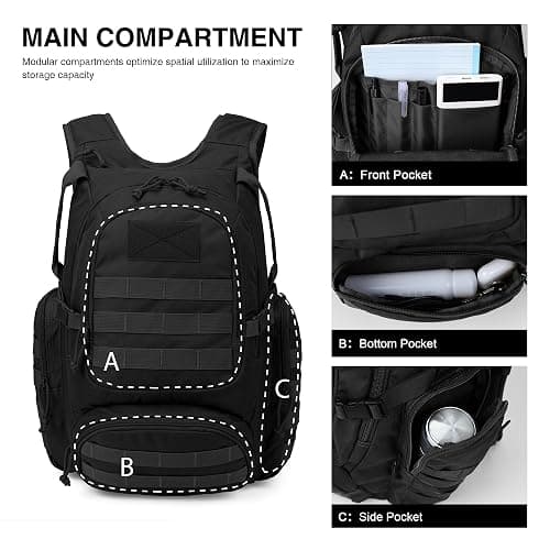 Mardingtop 25L Tactical Backpacks Molle Hiking daypacks for Camping Hiking Military Traveling Motorcycle thumbnail 3