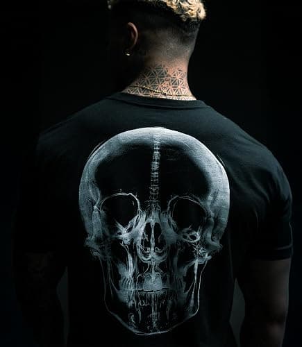 Gymreapers Skull Moisture Wicking T-Shirts for Men - Short Sleeve Workout Gym Shirts - Running Athletic Tees & Dry Fit Tshirt thumbnail 2