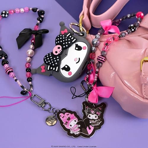 iFace My Melody 50th and Kuromi 20th Anniversary Case [ Compatible with AirPods 4 ] Cute Silicone Protective Cover [Carabiner Included] [Wireless Charging Capatible] - Kuromi 20th Anniversary thumbnail 4
