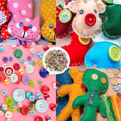 1000 Pcs Resin Buttons, Assorted Sizes Round Craft Buttons for Sewing DIY Crafts,Children's Manual Button Painting, Mixed Colors thumbnail 7