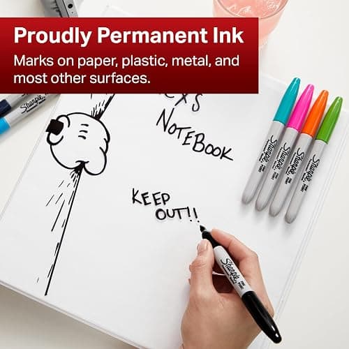 Sharpie Permanent Markers | Fine Point | 80s Glam Colours | 24 Count thumbnail 5