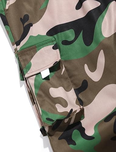 Men Techwear Cargo Joggers Flap Pocket Elastic Drawstring Waist Pants thumbnail 2