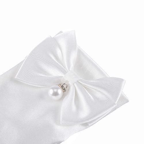 Ayliss Women Bridal Wedding Gloves Satin Short Opera Party 1920s Fancy for Special Occasion Dress Formal Dancing Cosplay thumbnail 5