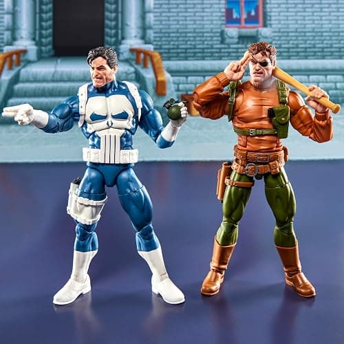 Marvel Legends Series Gamerverse Punisher & Nick Fury, Retro Video Game-Inspired Collectible 6-Inch Action Figures thumbnail 2