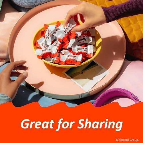 Kinder Bueno Mini, Milk Chocolate and Hazelnut Cream, Individually Wrapped Chocolate Bars, Share Size, 5.7 oz thumbnail 5