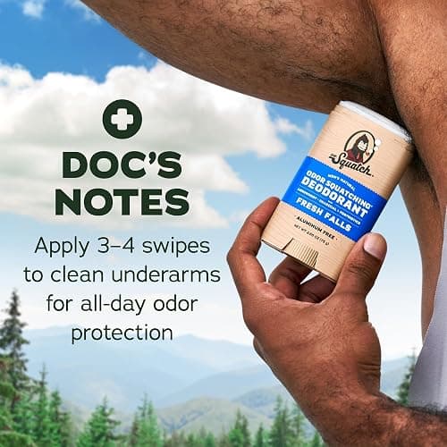 Dr. Squatch Natural Deodorant for Men – Fresh Falls – Odor-Squatching Men's Deodorant Aluminum Free (2.65 oz) thumbnail 9